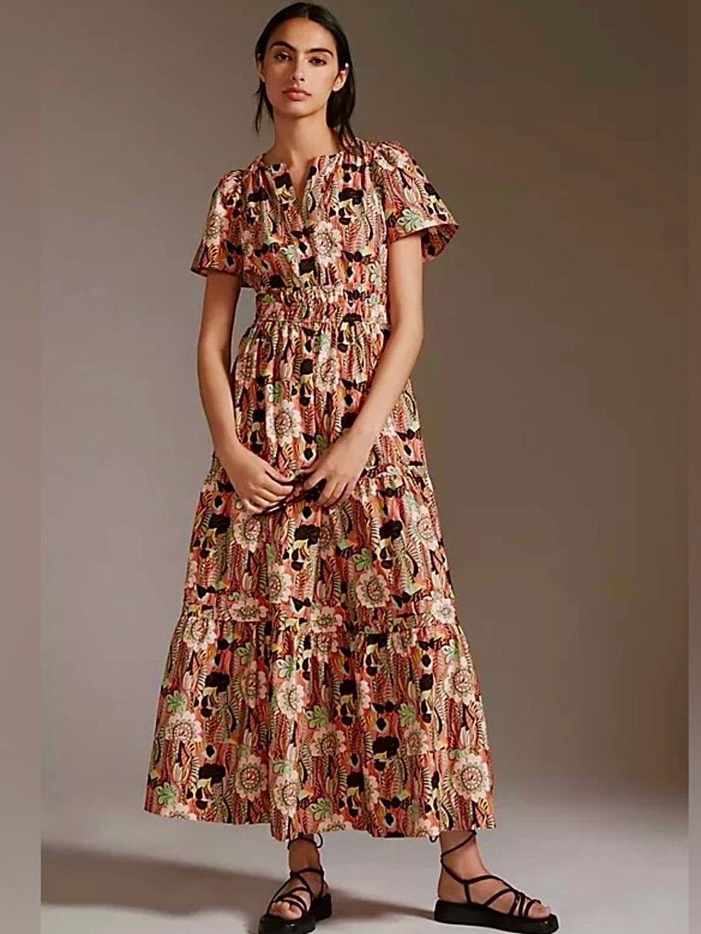 NWOT Maeve Somerset tiered maxi dress by Anthropologie size small
